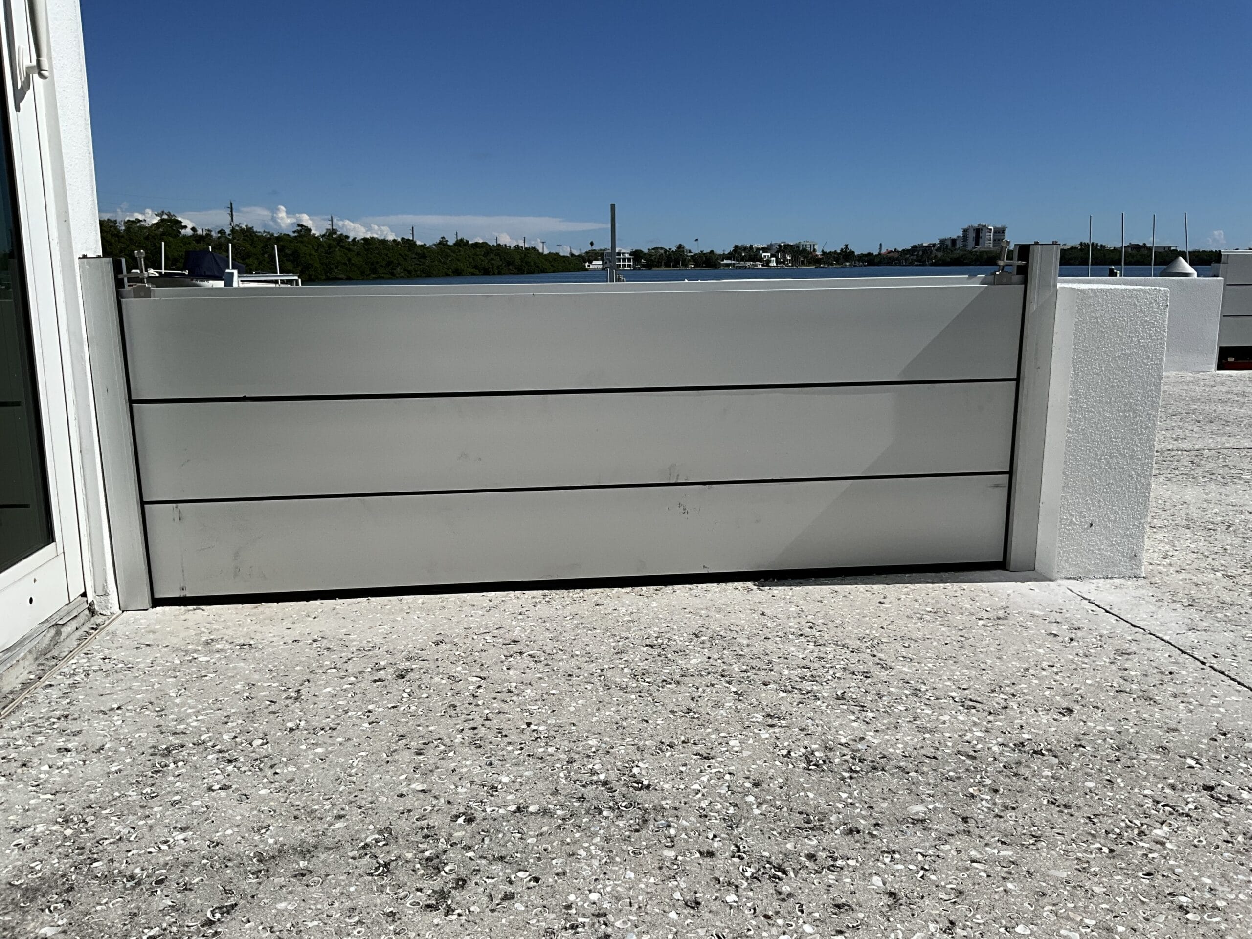 Residential entrance flood barrier in Sarasota